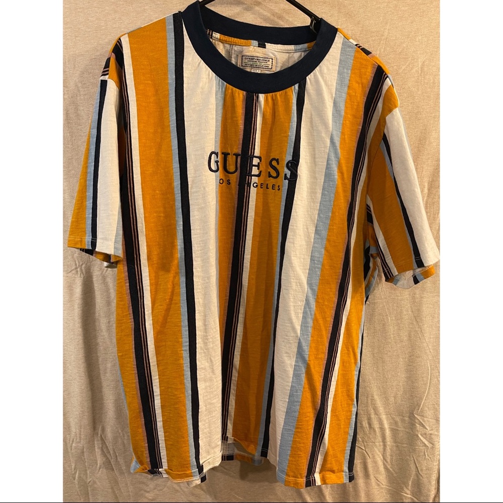 Guess T Shirt Vertical Striped